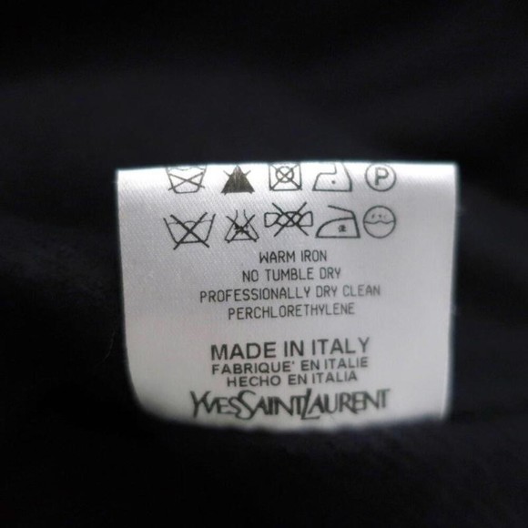 Yves Saint Laurent Peacoat Black Wool Size Medium Double Breasted Jacket - Picture 7 of 7